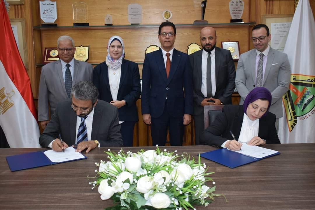 632511f2 b274 4d45 9ed7 d1883fb5da3d جامعة بنها بروتوكول تعاون بين جامعة بنها ومعهد الصفوة العالى للهندسة فى مجالات التدريب موقع في الجامعة