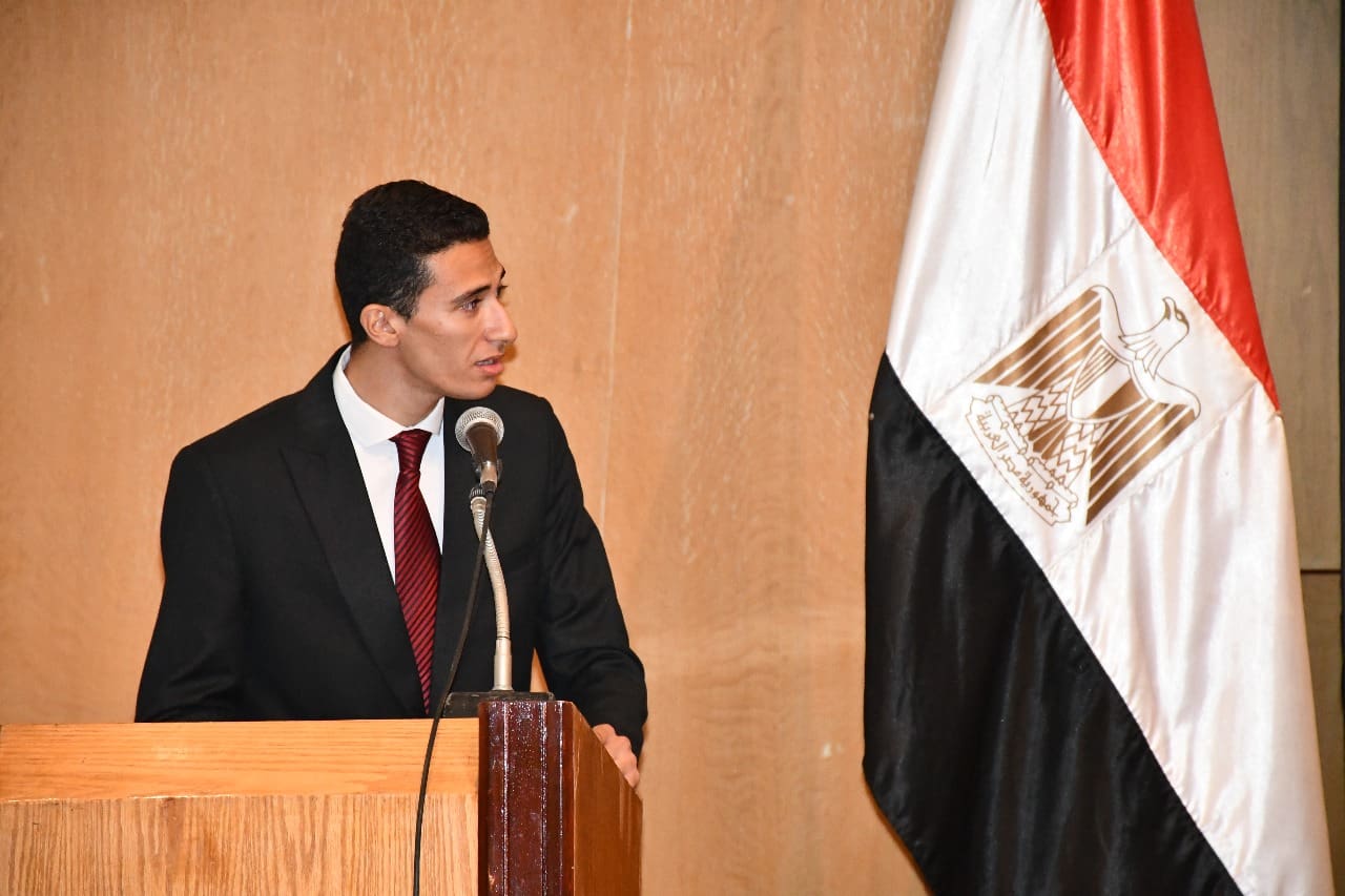 IMG 20241128 WA0084 بنها يوسف أحمد رئيسا لاتحاد طلاب جامعة حلوان و ايمان اشرف نائبا له موقع في الجامعة
