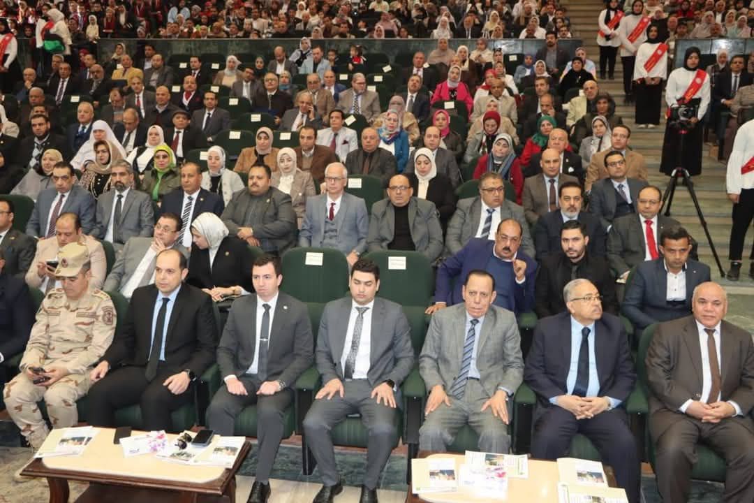 IMG 20241226 WA0016 جامعة حورس رئيس جامعة الدلتا التكنولوجية يشهد احتفال جامعة المنوفية بعيدها 48 موقع في الجامعة