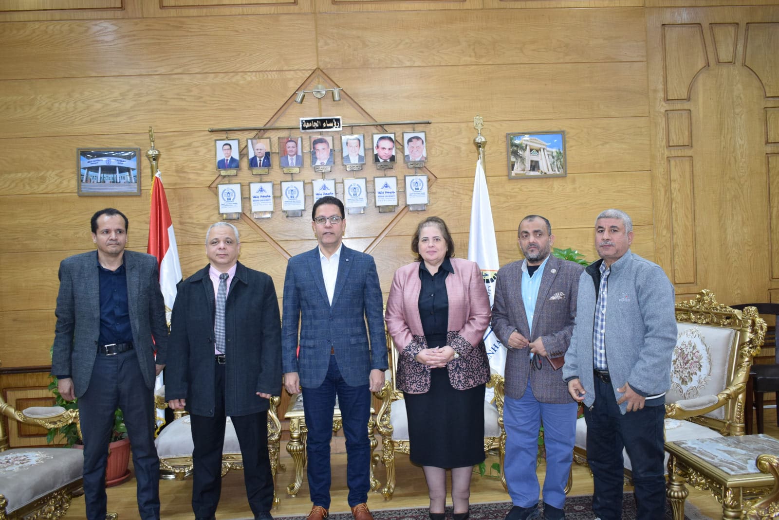 جامعة بنها 1 بنها رئيس جامعة بنها يستقبل وفد المديرية المالية بالقليوبية موقع في الجامعة