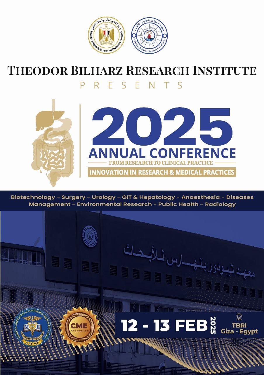 معهد تيودور بلهارس ينظم المؤتمر السنوي لعام 2025 بعنوان "الابتكار في البحث العلمي والممارسات الطبية" 1 8bf941ba f324 43ce b7bd 2f5b41fd0614 تيودور بلهارس معهد تيودور بلهارس ينظم المؤتمر السنوي لعام 2025 بعنوان "الابتكار في البحث العلمي والممارسات الطبية" موقع في الجامعة