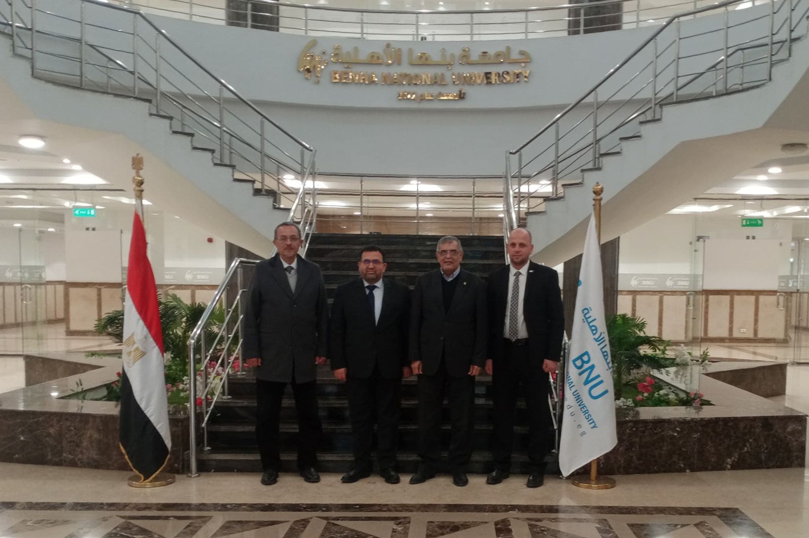 IMG 20250104 WA0019 جامعة بنها الأهلية جامعة بنها الأهلية تستقبل وفدا من جامعة العلوم التطبيقية بالأردن موقع في الجامعة