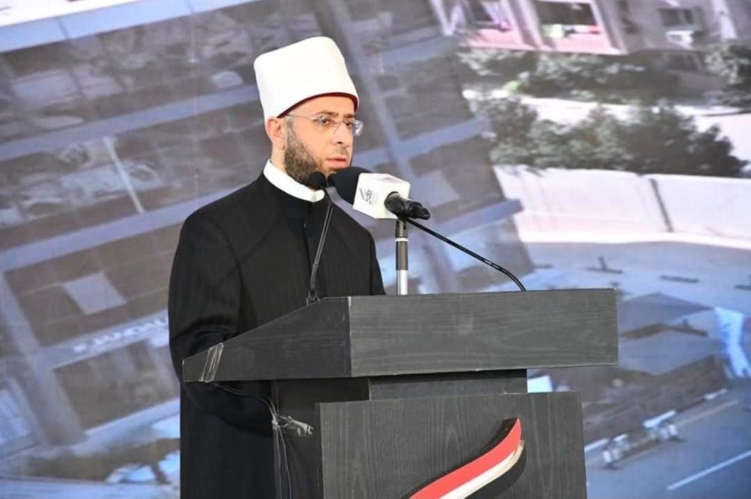 IMG 20250127 WA0085 وزير الأوقاف وزير الأوقاف نرفض قطعا محاولات تهجير الفلسطينيين وتصفية القضية الفلسطينية موقع في الجامعة