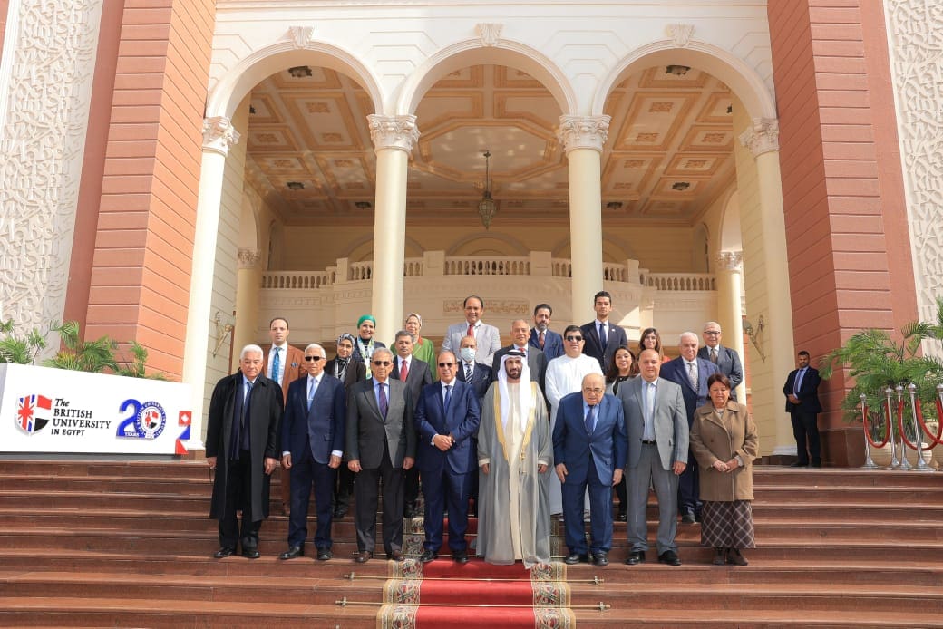 IMG 20250129 WA0131 الأزهر رئيس الجامعة البريطانية يستقبل رئيس البرلمان العربي لتعزيز التعاون الأكاديمي موقع في الجامعة