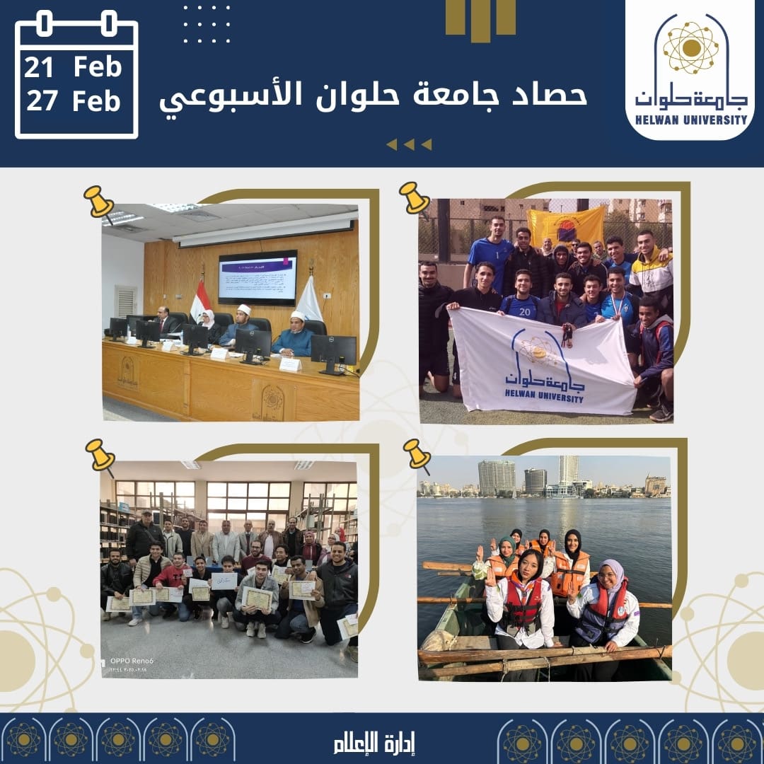 6e6c6322 f14d 4baf 89a5 54198f8f83b7 أمراض العيون حصاد جامعة حلوان الأسبوعى.. بطولات وندوات ومسابقات وشراكات مع الصناعة موقع في الجامعة