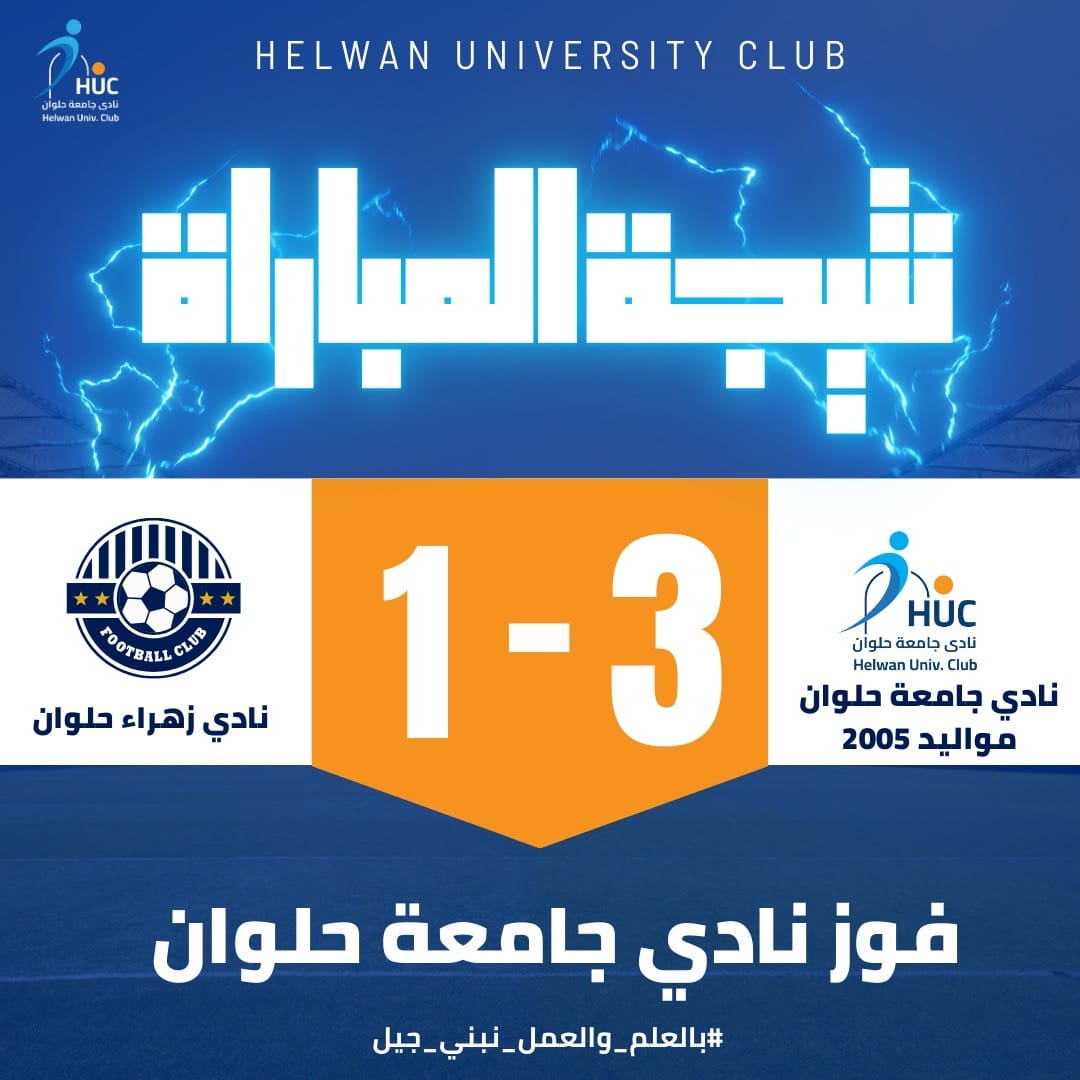 ccc1fad6 8a48 45bd 8b4e c7dd9cf81fd3 جامعة عين شمس فريق نادى جامعة حلوان يواصل التألق ويفوز بثلاثية على زهراء حلوان موقع في الجامعة