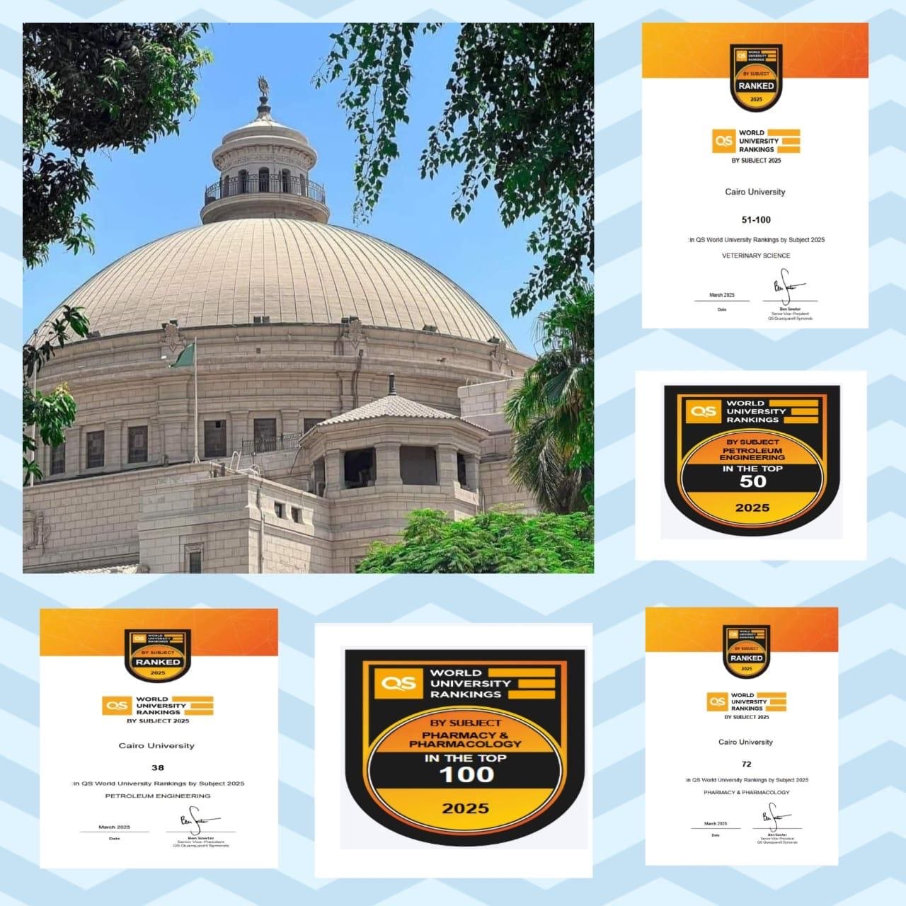 جامعة القاهرة تواصل إنجازاتها الدولية فى تصنيف QS الإنجليزي واحتفاظها بموقعها ضمن أفضل 300 جامعة بين 30 ألف جامعة عالمية 1 1ed4e076 991d 42f0 aed2 51f4dc68b41b جامعة القاهرة جامعة القاهرة تواصل إنجازاتها الدولية فى تصنيف QS الإنجليزي واحتفاظها بموقعها ضمن أفضل 300 جامعة بين 30 ألف جامعة عالمية موقع في الجامعة