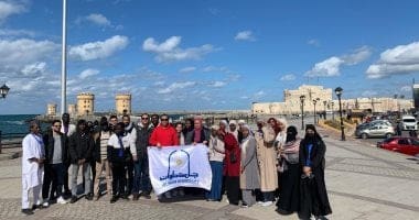 202503091153545354 حلوان جامعة حلوان تنظم رحلات استكشافية للطلاب الوافدين لتعريفهم بتاريخ مصر موقع في الجامعة