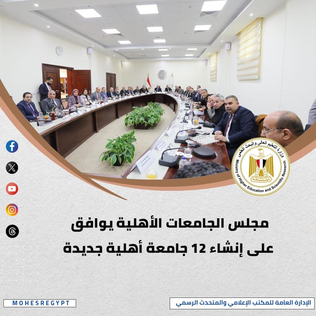 21391cec ce3a 4bb7 af68 27416ee7dd04 رمضان وزارة التعليم العالي خلال أسبوع.. جامعات أهلية جديدة وفرعين لجامعة القاهرة بالدوحة والرياض موقع في الجامعة
