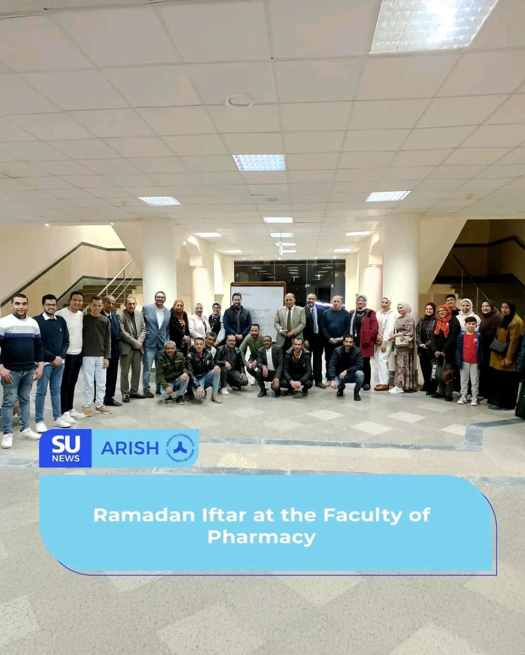 IMG 20250327 WA0014 تكريم طالب بجامعة سيناء بعد تألقه في كمال الأجسام كلية الصيدلة بجامعة سيناء فرع العريش تنظم حفل إفطار رمضاني  موقع في الجامعة