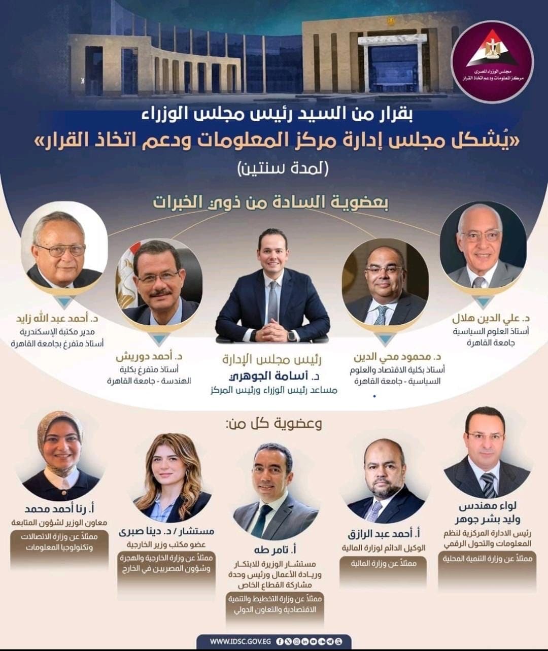 رئيس جامعة القاهرة يهنئ أساتذة الجامعة الذين تم اختيارهم ضمن تشكيل مجلس إدارة مركز المعلومات ودعم اتخاذ القرار بمجلس الوزراء 1 b6a8ecac 6d29 4f50 bc36 dc50f9feea79 جامعة القاهرة رئيس جامعة القاهرة يهنئ أساتذة الجامعة الذين تم اختيارهم ضمن تشكيل مجلس إدارة مركز المعلومات ودعم اتخاذ القرار بمجلس الوزراء موقع في الجامعة