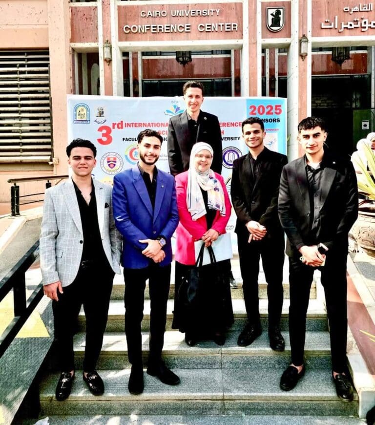 علاج طبيعي الصالحية تشارك في المؤتمر الطلابي الثالث للبحث العلمي بجامعة القاهرة 24 FB IMG 1744912164972 وكالة الفضاء الإفريقية علاج طبيعي الصالحية تشارك في المؤتمر الطلابي الثالث للبحث العلمي بجامعة القاهرة موقع في الجامعة