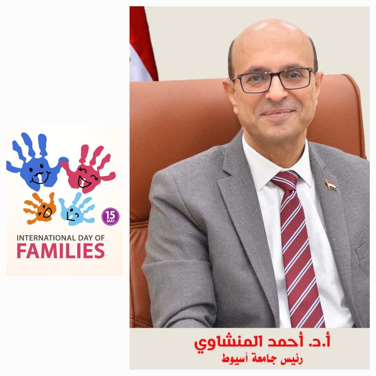 IMG 20250517 WA0037 جامعة أسيوط رئيس جامعة أسيوط : نعمل على دعم الأسرة لمواجهة التحديات وتعزيز التنمية المستدامة في اليوم العالمي للأسر موقع في الجامعة