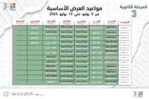 مواعيد مراجعة دروس الثانوية العامة 2025 على قناة مدرستنا 3 2 1751712208154 دروس الثانوية مواعيد مراجعة دروس الثانوية العامة 2025 على قناة مدرستنا 3 موقع في الجامعة