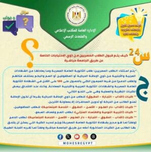 التعليم العالي توضح ضوابط قبول الطلاب من ذوي الاحتياجات الخاصة بالجامعات الحكومية 2 1753902962741 التعليم العالي التعليم العالي توضح ضوابط قبول الطلاب من ذوي الاحتياجات الخاصة بالجامعات الحكومية موقع في الجامعة
