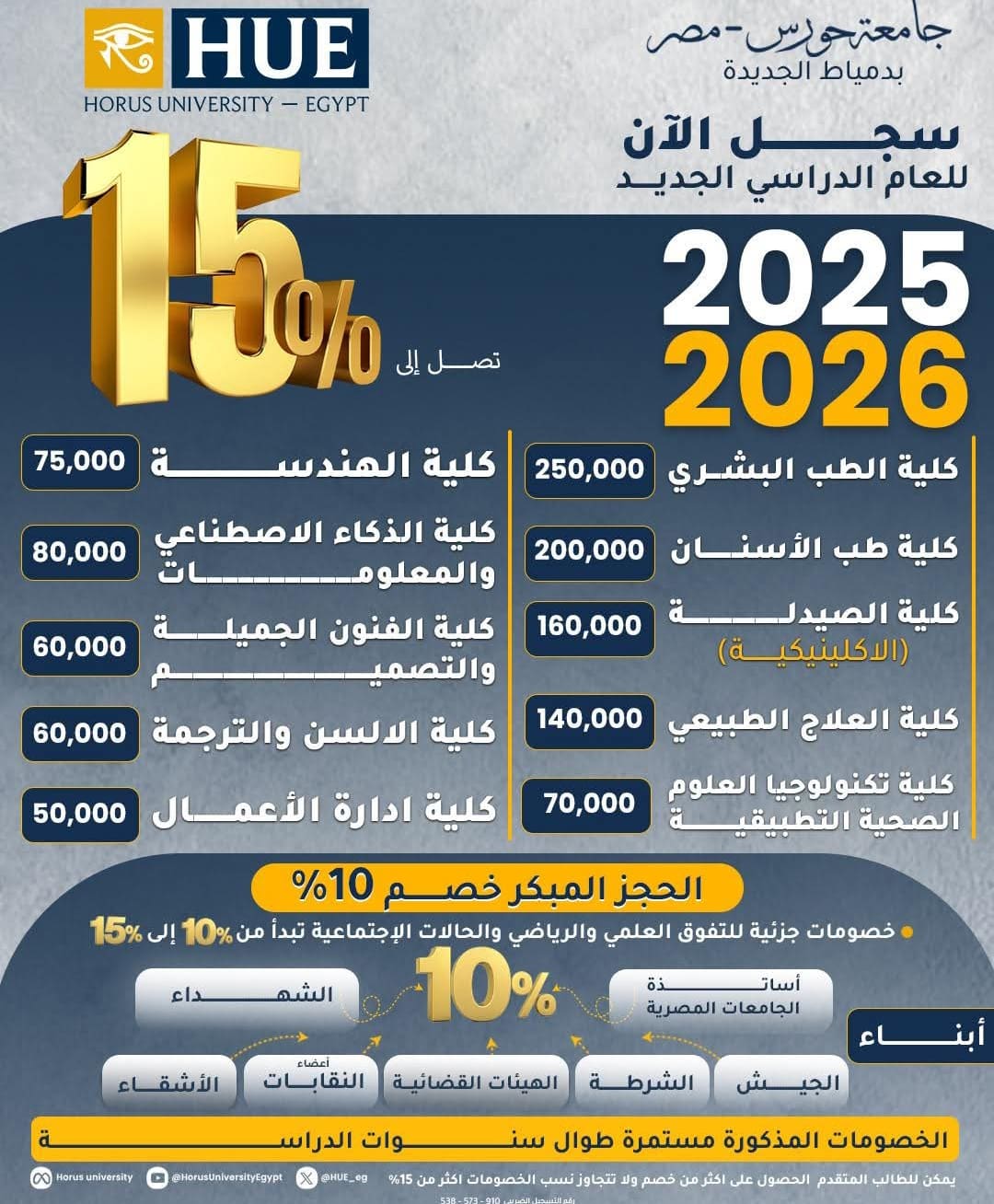 Screenshot 2025 07 09 23 35 36 90 جامعة حورس جامعة حورس بدمياط الجديدة تعلن فتح باب التقديم للعام الجامعي 2025 / 2026 موقع في الجامعة