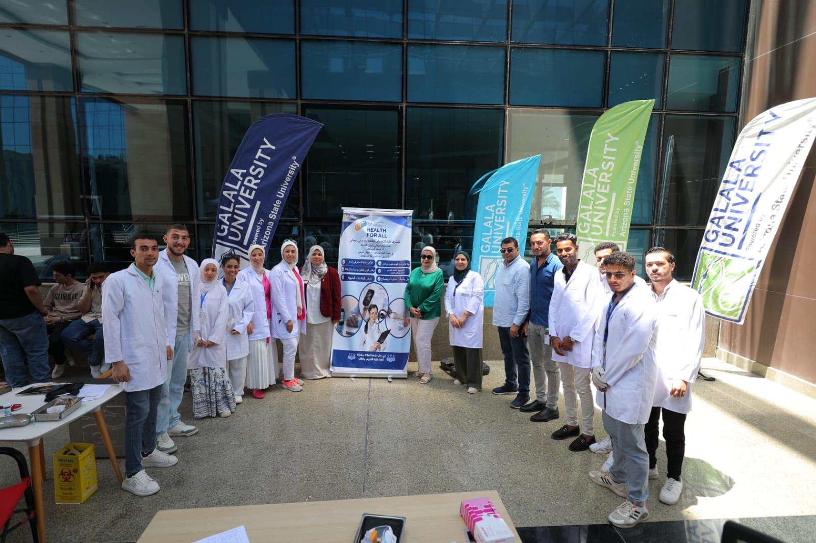 c40913b5 a98f 45c8 a002 a435b724210d كلية التمريض كلية التمريض بجامعة الجلالة تنظم يومًا صحيًا مجانيًا تحت شعار "الصحة للجميع" موقع في الجامعة