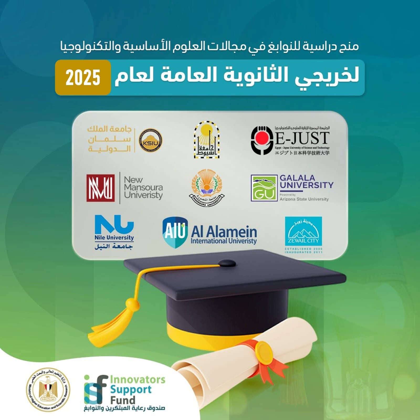 FB IMG 1754667695792 بنها صندوق رعاية المبتكرين يعلن عن 45 منحة دراسية ممولة بالكامل للعام الجامعي 2025/2026 موقع في الجامعة