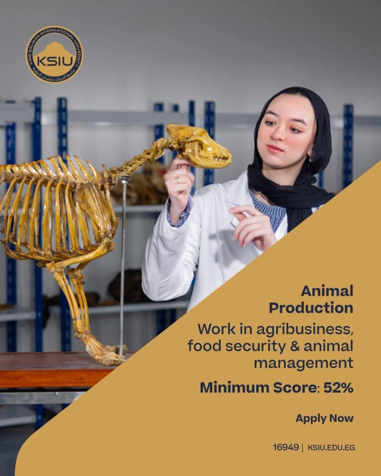 جامعة الملك سلمان تعلن فتح باب التقديم في برنامج الإنتاج الحيواني.. رابط التقديم 9 FB IMG 1756129195440 الازهر جامعة الملك سلمان تعلن فتح باب التقديم في برنامج الإنتاج الحيواني.. رابط التقديم موقع في الجامعة