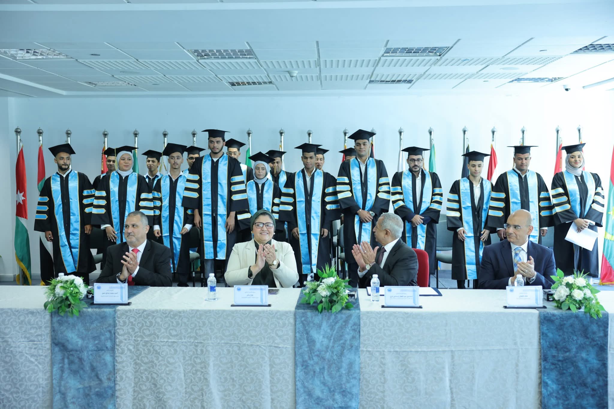 FB IMG 1756732841968 جامعة الأكاديمية العربية تحتفل بتخريج دفعة جديدة بمعهد الدراسات التقنية بالقرية الذكية موقع في الجامعة