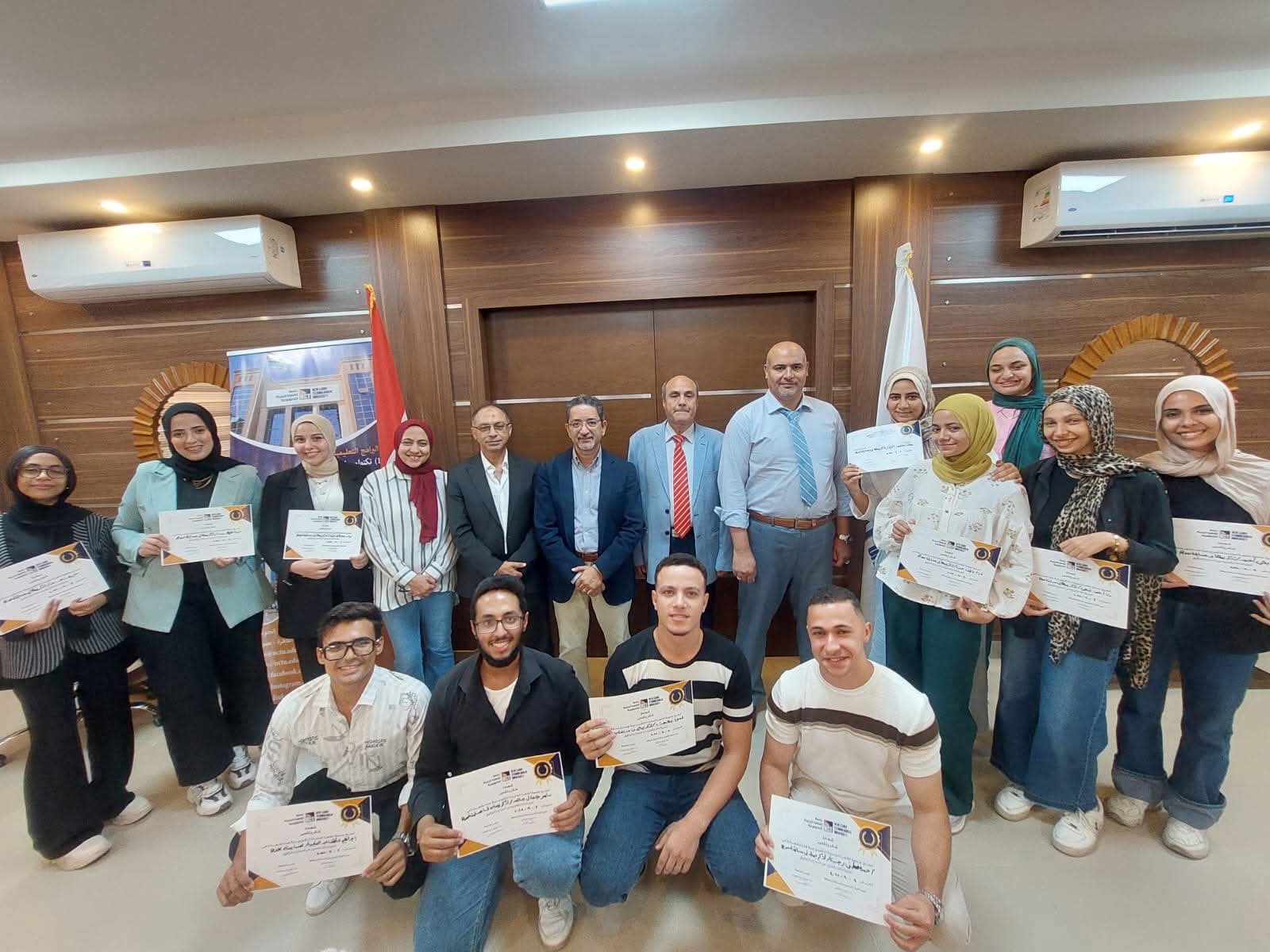 FB IMG 1756903308232 جامعة جامعة القاهرة الجديدة التكنولوجية تكرم طلابها لمشاركتهم المتميزة في مسابقة الغواصات ROV موقع في الجامعة