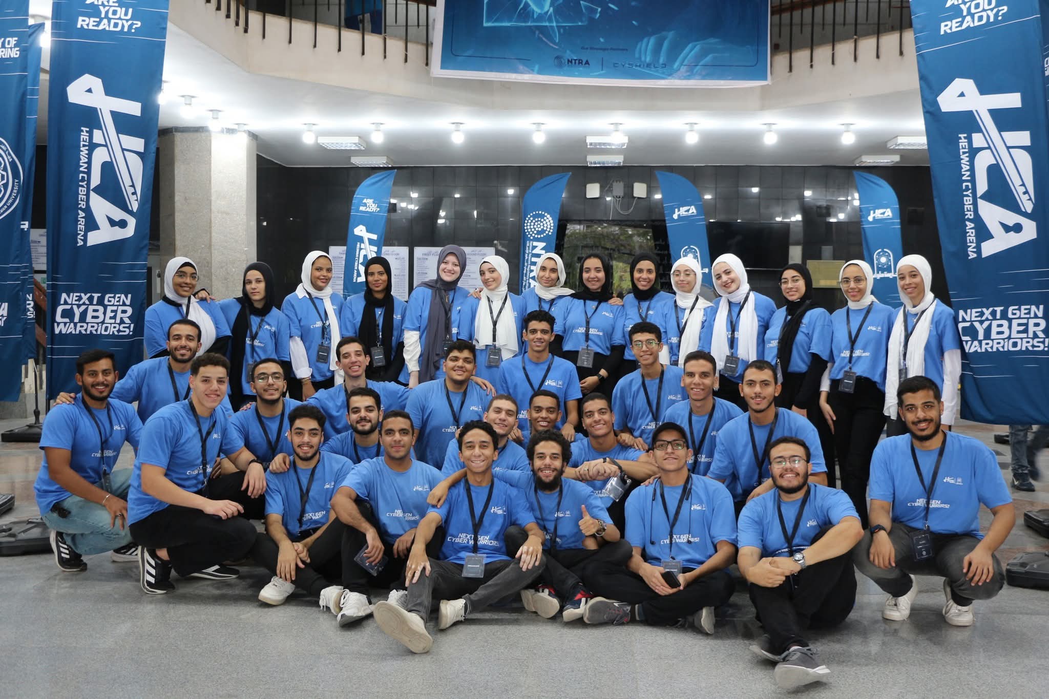 FB IMG 1758179318194 وزير التعليم العالي جامعة حلوان تضيء المستقبل الرقمي باختتام هاكاثون الأمن السيبراني Helwan Cyber Arena 2025 موقع في الجامعة