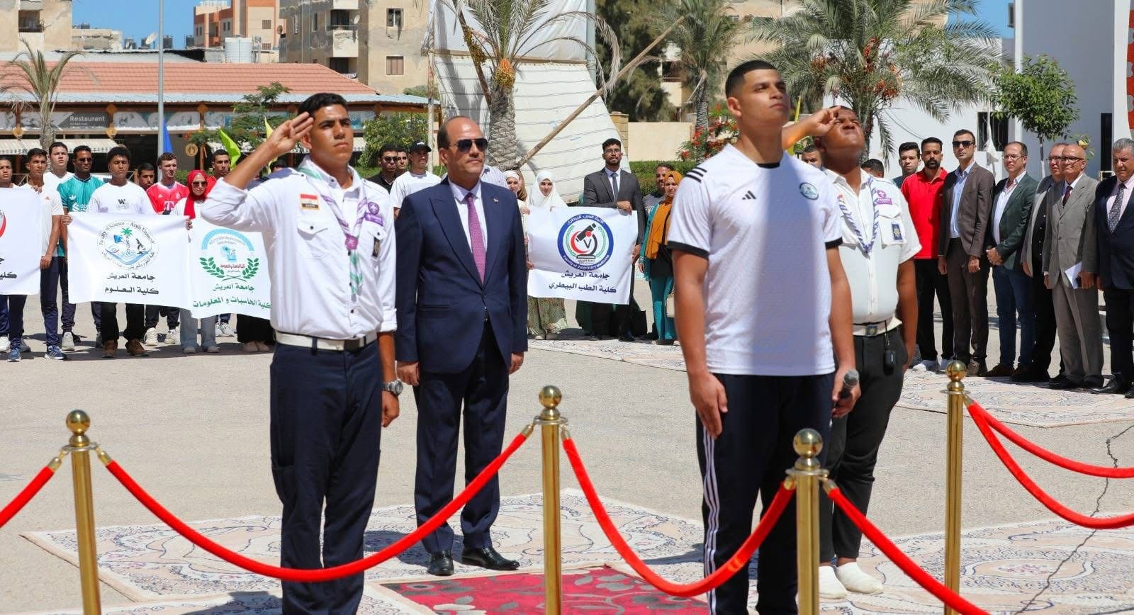 IMG 0466 العملية جامعة العريش تستقبل طلابها في بداية العام الجامعي الجديد .. ورسالة خاصة من رئيس الجامعة موقع في الجامعة