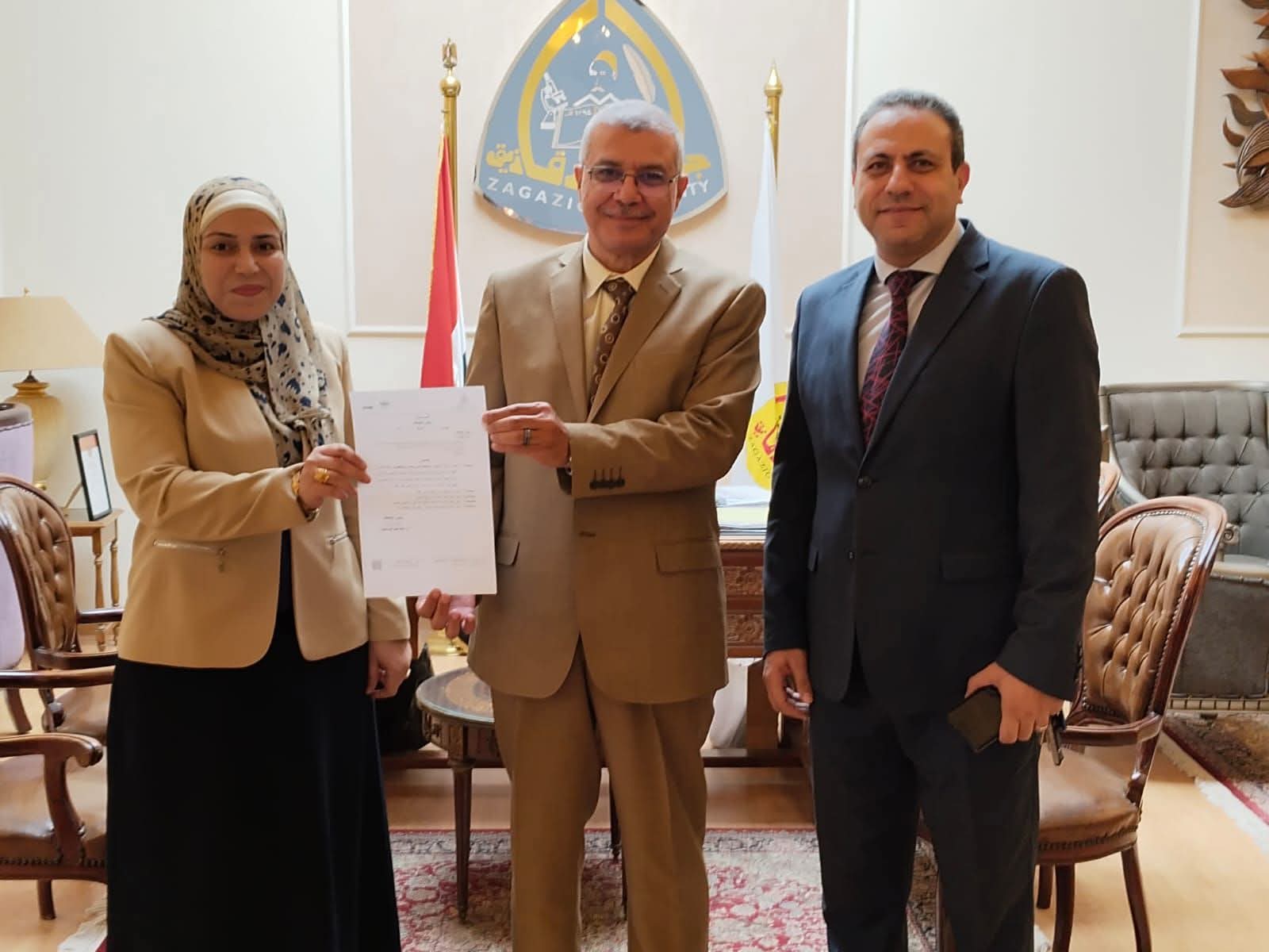 FB IMG 1759605923657 جامعة أسوان صافيناز سمير وكيلًا للدراسات العليا بكلية التربية النوعية بجامعة الزقازيق موقع في الجامعة