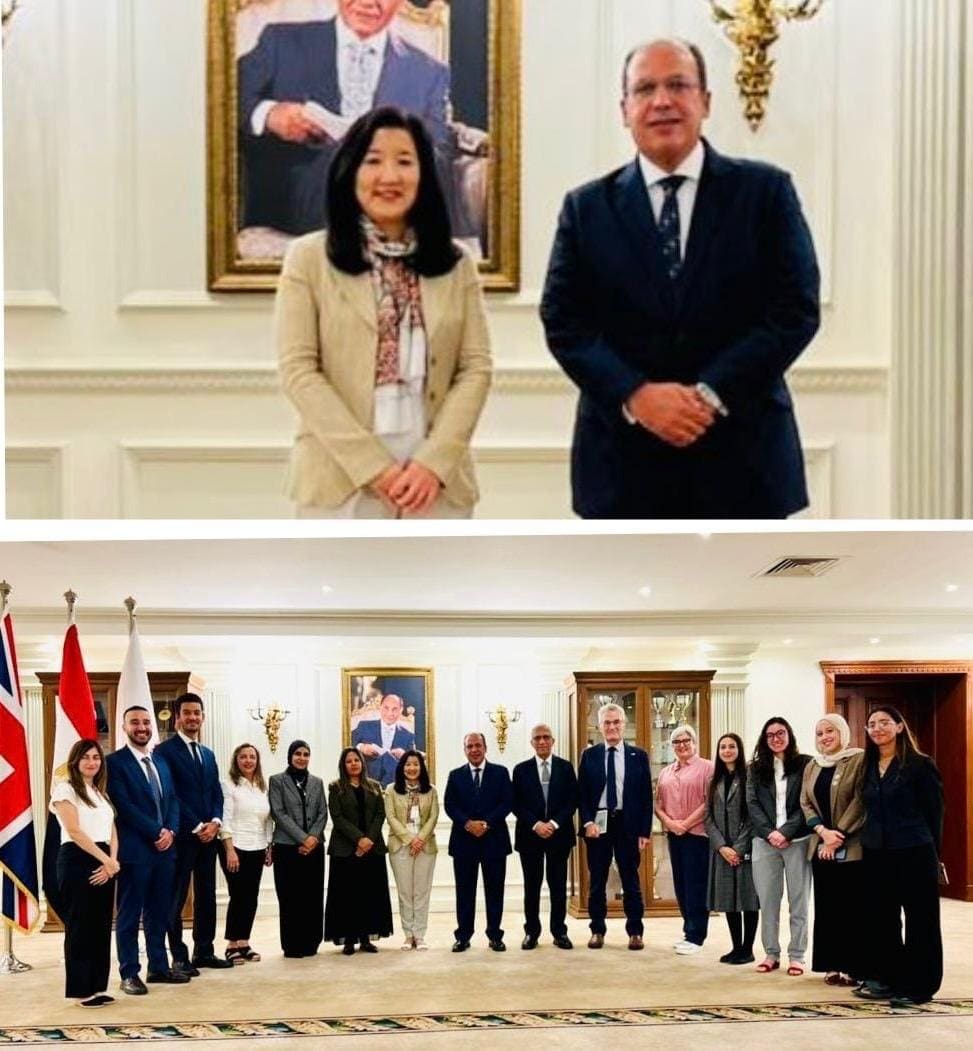 IMG 20251004 WA0210 الجامعة البريطانية رئيس الجامعة البريطانية في مصر يستقبل الممثلة المقيمة لبرنامج الأمم المتحدة الإنمائي UNDP موقع في الجامعة