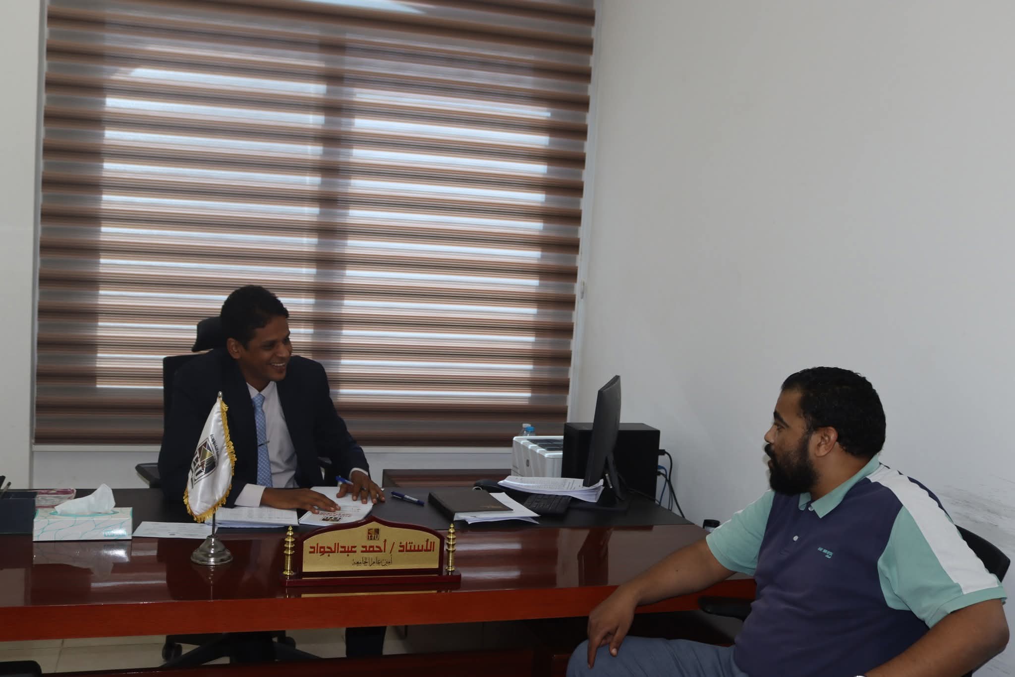 IMG 20251014 WA0067 لقاءات لقاءات فردية بجامعة طيبة التكنولوجية لمتابعة الأداء وتحفيز الكوادر الإدارية موقع في الجامعة