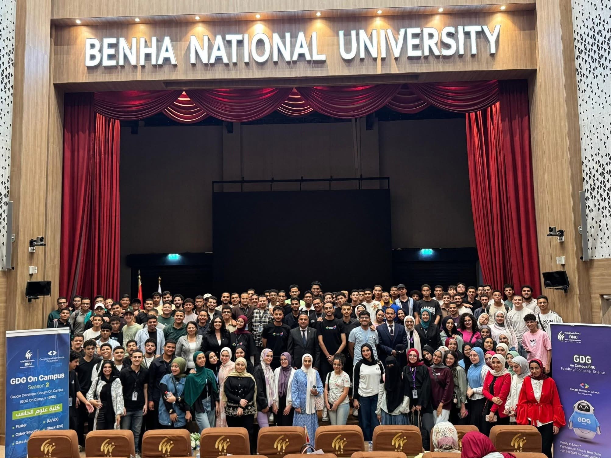 IMG 2293 جامعة جامعة بنها الأهلية تطلق الموسم الثاني من فعاليات GDG On Campus بكلية علوم الحاسب موقع في الجامعة