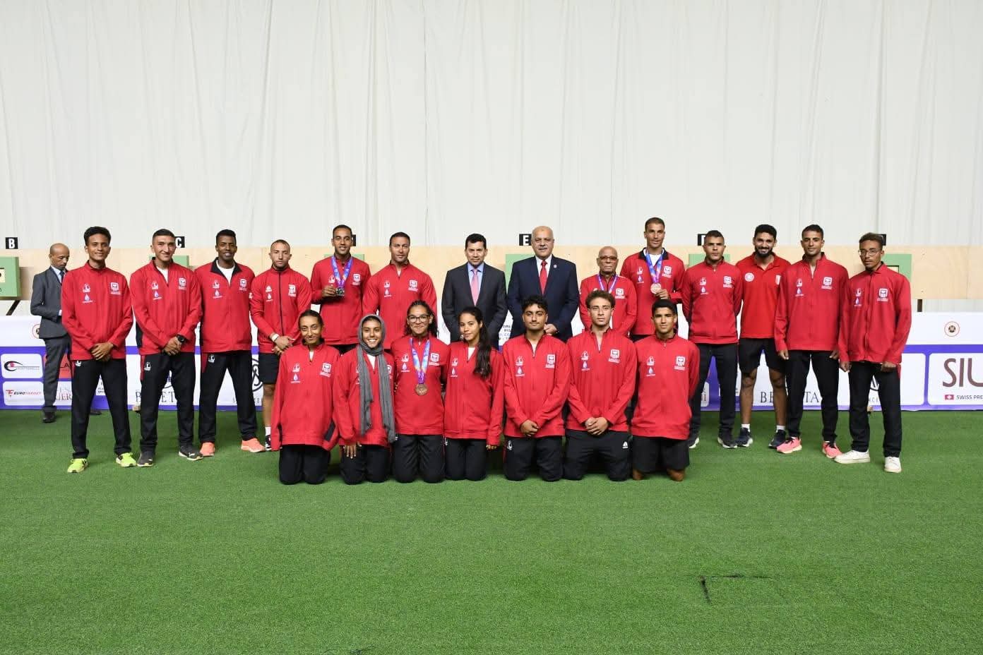 FB IMG 1763315912006 مصر صبحي يهنئ أبطال مصر بعد تألقهم في بطولة العالم للرماية  موقع في الجامعة