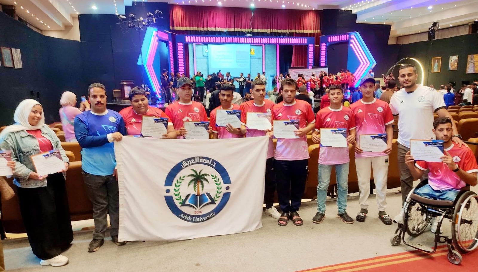 IMG 20251123 WA0062 عين شمس جامعة العريش تشارك بقوة في بارالمبياد الجامعات المصرية تحت شعار "الإعاقة منحة لا محنة" موقع في الجامعة