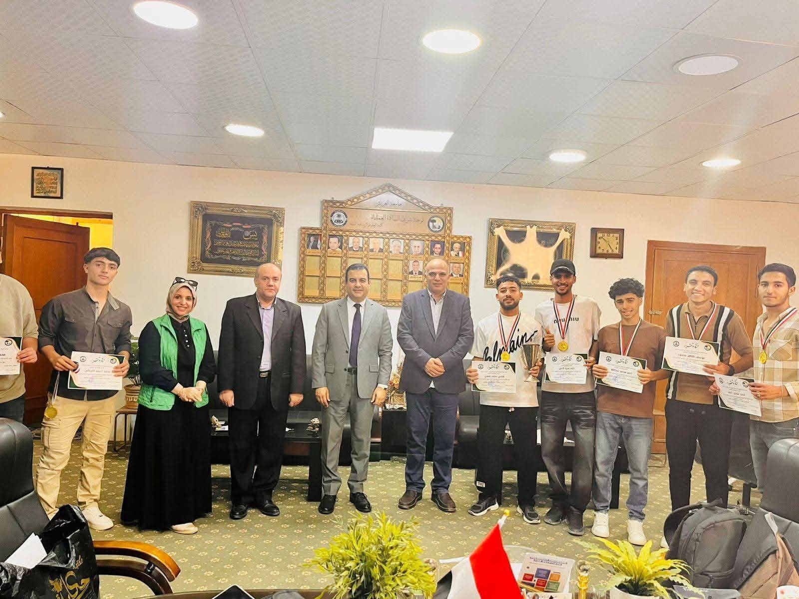 IMG 4970 جامعة دمنهور جامعة العريش تطلق الدوري الرياضي لكليات الجامعة موقع في الجامعة