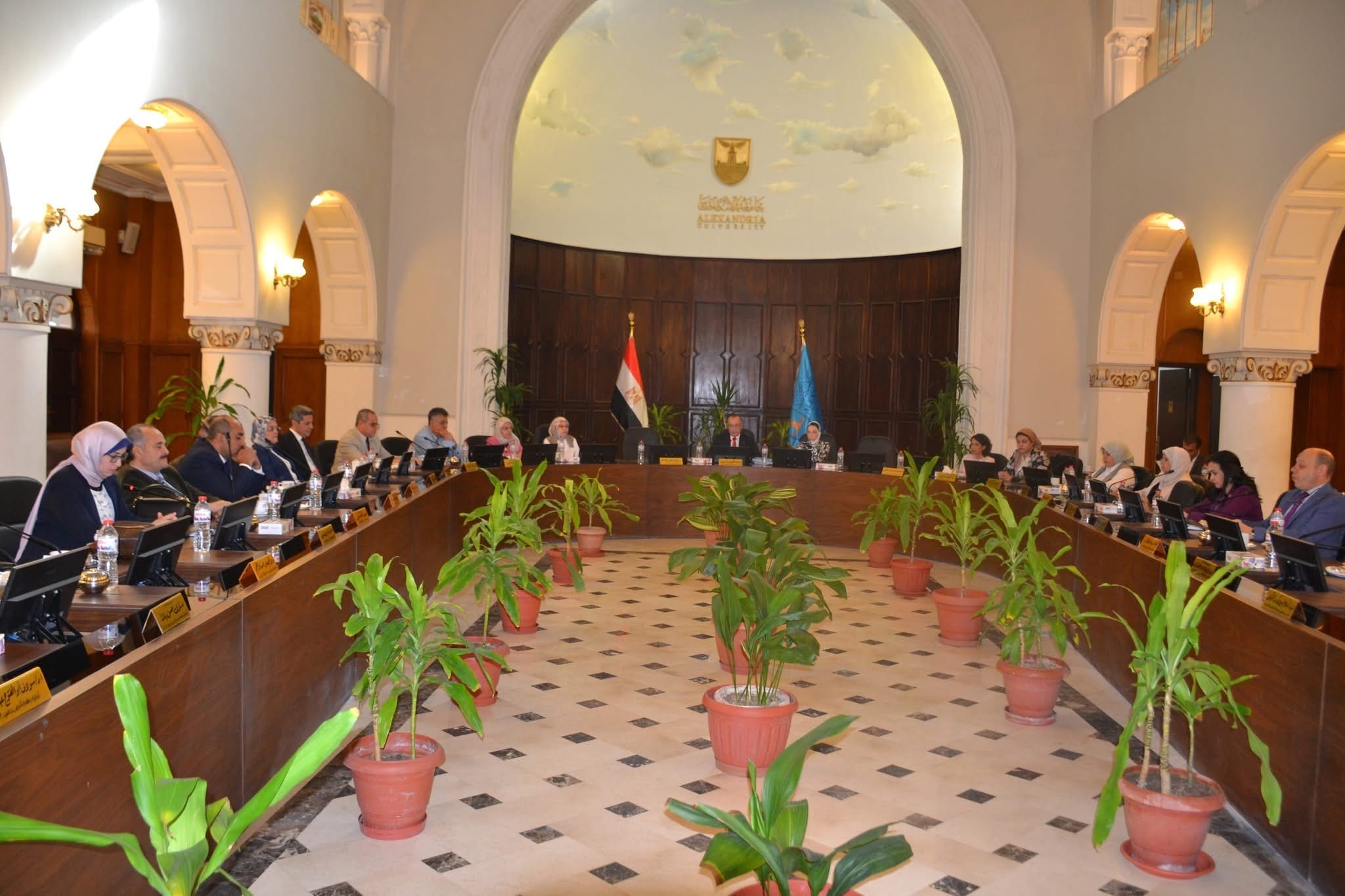 IMG 5355 مجلس مجلس الدراسات العليا والبحوث يستعرض الأداء البحثي لجامعة الإسكندرية في الدوريات العلمية العالمية لعام 2025 موقع في الجامعة
