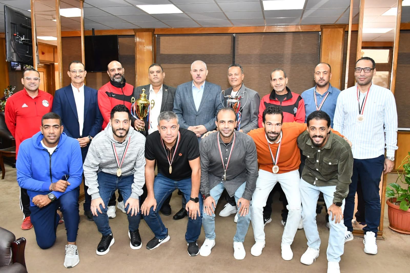 IMG 5398 السويس جامعة قناة السويس تحتفي بأبطالها المتوجين ببطولة كأس التميز للجمهورية موقع في الجامعة