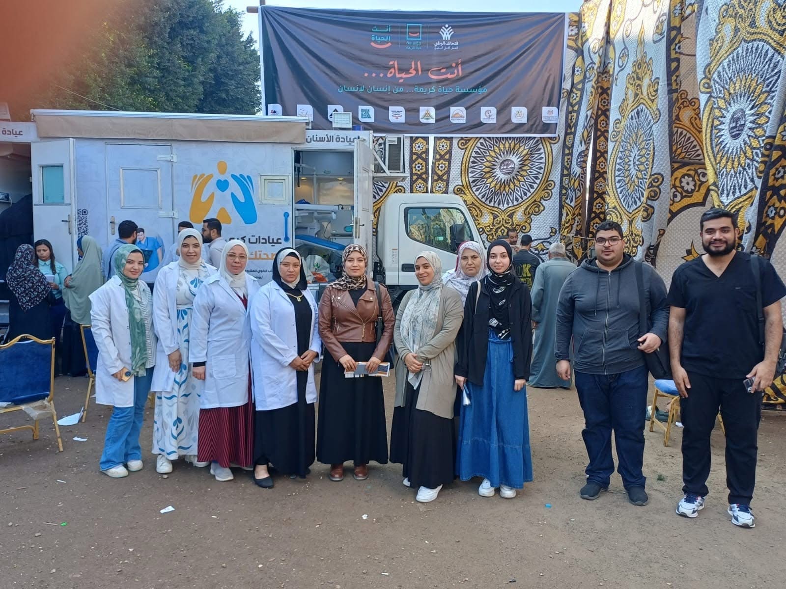 IMG 5558 جامعة بنها جامعة بنها وحياة كريمة تطلقان قوافل طبية وتوعوية لخدمة أهالي الجلاتمة موقع في الجامعة