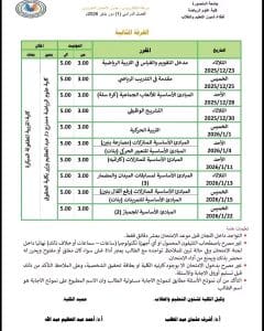 تربية رياضية المنصورة تعلن جداول امتحانات الفصل الدراسي الأول للعام 2025/2026 3 1765827843673 تربية تربية رياضية المنصورة تعلن جداول امتحانات الفصل الدراسي الأول للعام 2025/2026 موقع في الجامعة