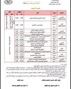 تربية رياضية المنصورة تعلن جداول امتحانات الفصل الدراسي الأول للعام 2025/2026 5 1765827847484 تربية تربية رياضية المنصورة تعلن جداول امتحانات الفصل الدراسي الأول للعام 2025/2026 موقع في الجامعة