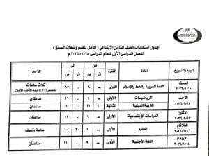 اعتماد جداول امتحانات الفصل الدراسي الأول لجميع المراحل التعليمية بمحافظة بني سويف 2026 17 1766412101039 جداول اعتماد جداول امتحانات الفصل الدراسي الأول لجميع المراحل التعليمية بمحافظة بني سويف 2026 موقع في الجامعة