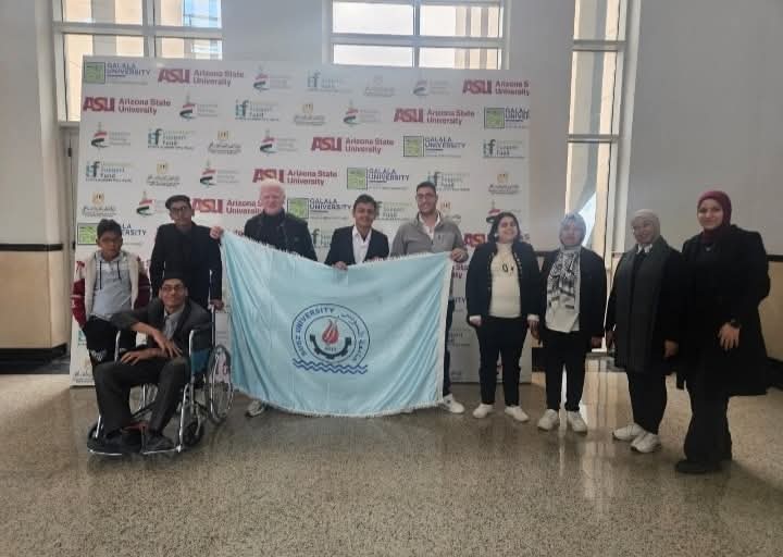 FB IMG 1765381107547 جامعة قنا تمكين ودمج ودعم لذوي الهمم.. جامعة السويس تشارك بفعالية في اليوم العالمي لذوي الإعاقة بجامعة الجلالة موقع في الجامعة