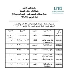 جامعة الأقصر الأهلية تعلن جداول امتحانات الفصل الدراسي الأول 2025/2026 6 FB IMG 1765737758236 جامعة الأقصر جامعة الأقصر الأهلية تعلن جداول امتحانات الفصل الدراسي الأول 2025/2026 موقع في الجامعة