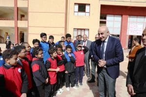 FB IMG 1765895096056 محافظ وزير التعليم ومحافظ أسوان يطلعان على سير الدراسة بالمدارس المصرية اليابانية موقع في الجامعة