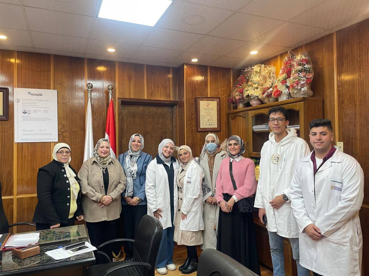 FB IMG 1766087024643 شركة وفد كلية تكنولوجيا العلوم الصحية بجامعة حورس يزور مستشفى الأطفال بالمنصورة موقع في الجامعة