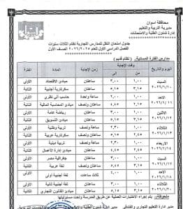 جداول امتحانات الفصل الأول لصفوف النقل بالمدارس الفنية التجاري والفندقي بأسوان 2025 3 FB IMG 1766336213600 امتحانات جداول امتحانات الفصل الأول لصفوف النقل بالمدارس الفنية التجاري والفندقي بأسوان 2025 موقع في الجامعة