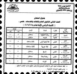 اعتماد جدول امتحانات صفوف النقل للتعليم الثانوي للفصل الدراسي الأول بالوادي الجديد 2026 2 FB IMG 1766349286892 جدول اعتماد جدول امتحانات صفوف النقل للتعليم الثانوي للفصل الدراسي الأول بالوادي الجديد 2026 موقع في الجامعة