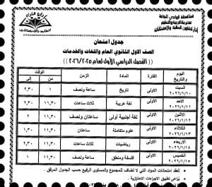 اعتماد جدول امتحانات صفوف النقل للتعليم الثانوي للفصل الدراسي الأول بالوادي الجديد 2026 4 FB IMG 1766349290608 جدول اعتماد جدول امتحانات صفوف النقل للتعليم الثانوي للفصل الدراسي الأول بالوادي الجديد 2026 موقع في الجامعة