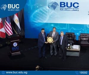 FB IMG 1766579711333 مؤتمر نجاح افتتاح النسخة الـ52 من مؤتمر رابطة علماء المصريين بأمريكا وكندا بجامعة بدر بالقاهرة موقع في الجامعة