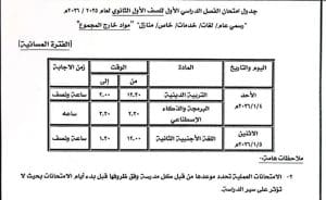 رسميًا.. جداول امتحانات الفصل الدراسي الاول بكفرالشيخ 2025-2026 5 FB IMG 1766843010160 1 جداول رسميًا.. جداول امتحانات الفصل الدراسي الاول بكفرالشيخ 2025-2026 موقع في الجامعة