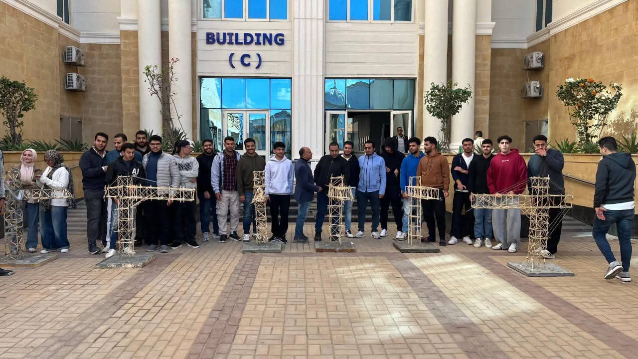 FB IMG 1767019393293 هندسة كلية الهندسة بجامعة المنصورة تنظم مسابقة الأوناش الخشبية لتعزيز التطبيق العملي للعلوم الهندسية موقع في الجامعة